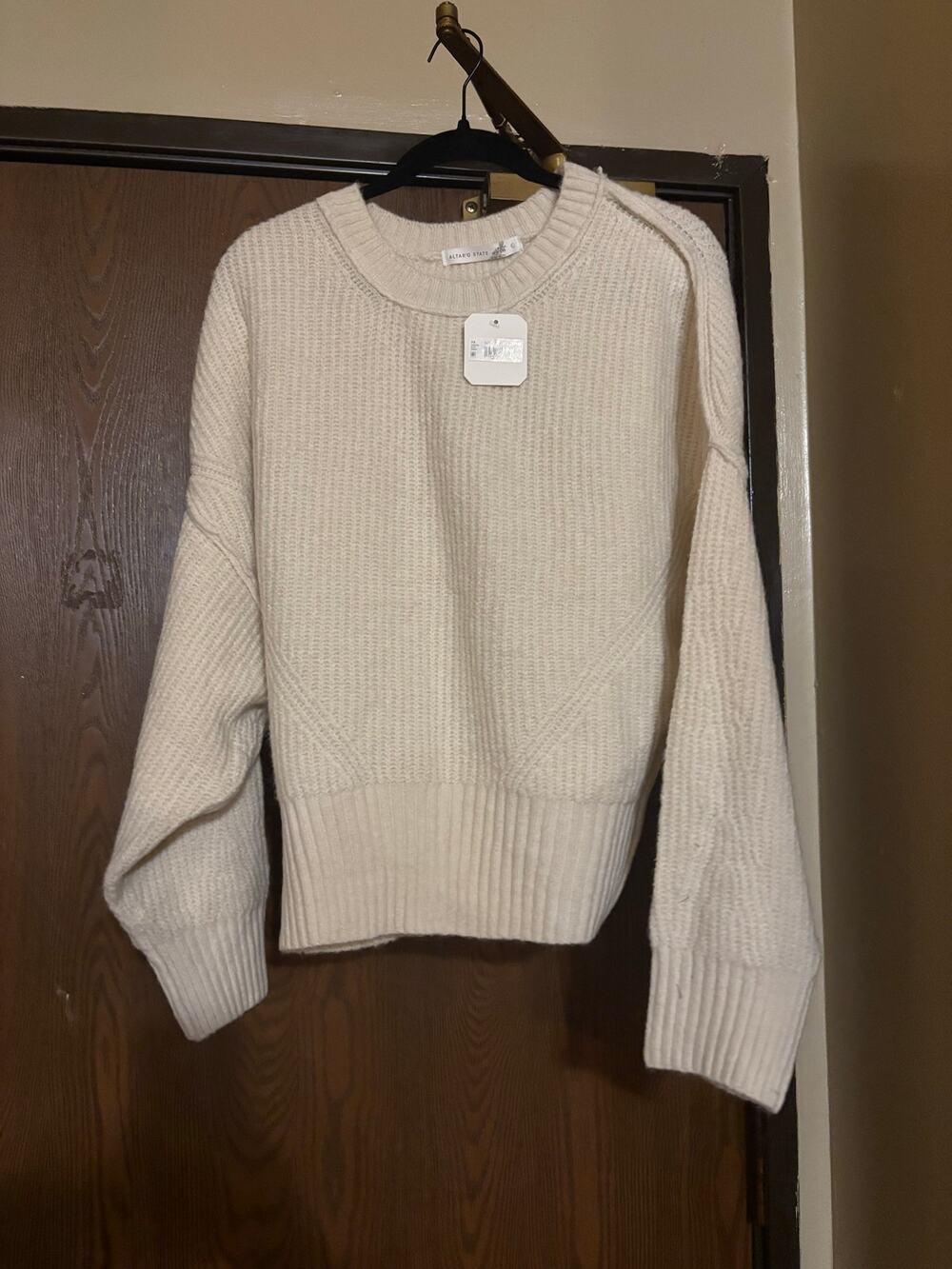 NWT Alter’d State Cream Fall/ Winter Preppy Knit Sweater
